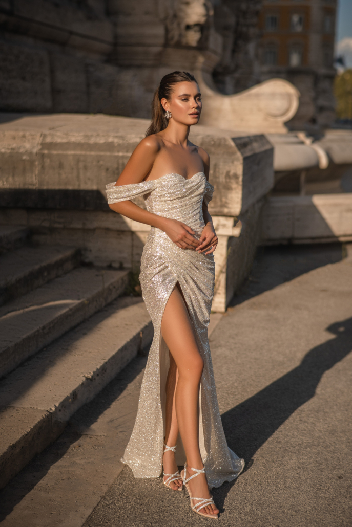 Berta gold dress online