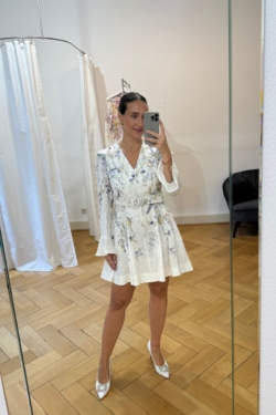 ZIMMERMANN Minikleid Leinen mit Gürtel