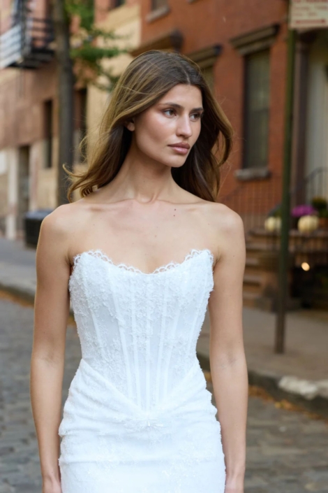 made with love scout fit n flare zarte spitze basque waist knopfleiste 6